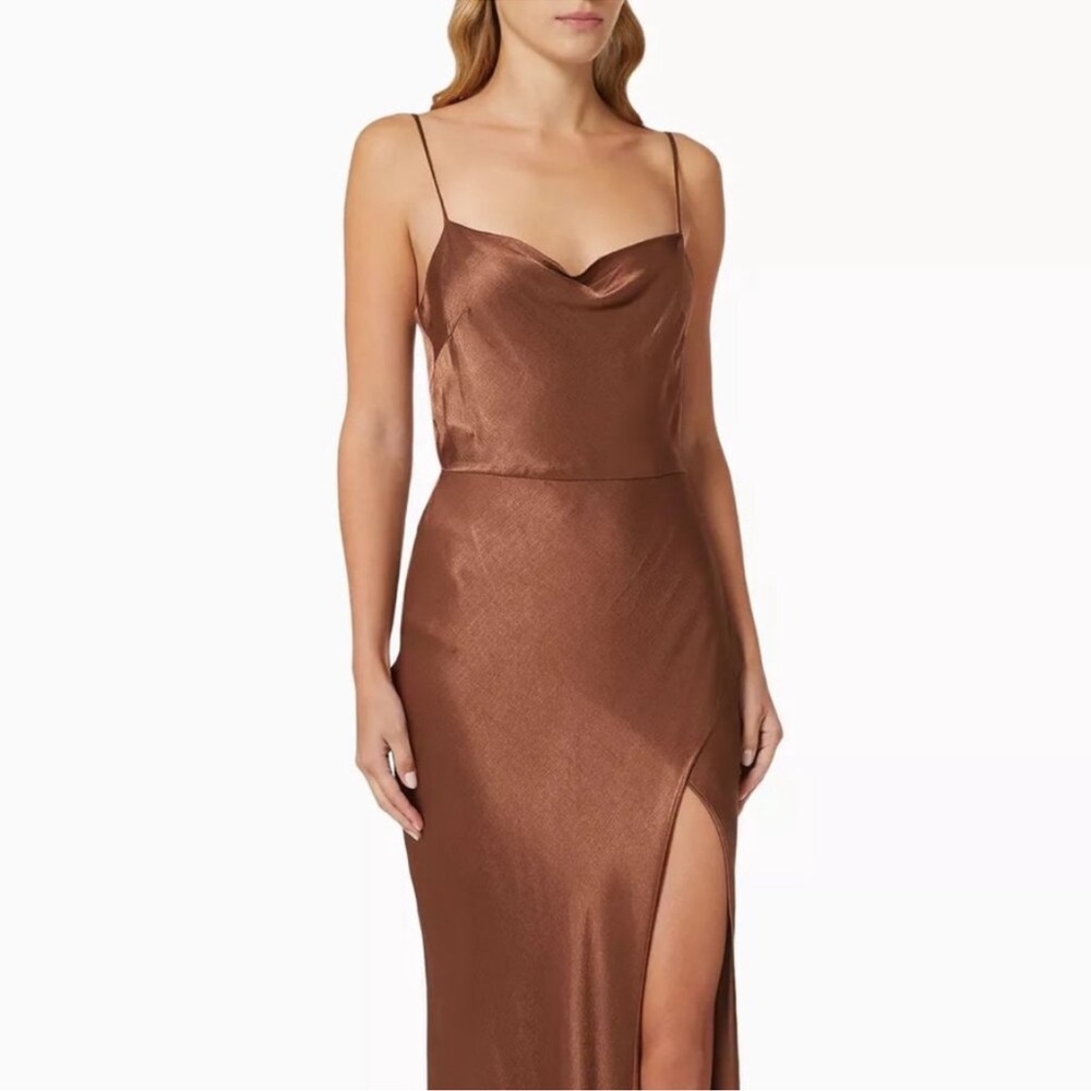 Bec & Bridge Scoop Neck Dress Espresso Brown